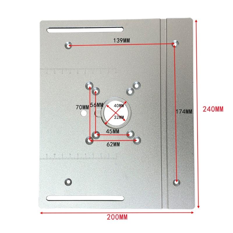 Accuracy Wood Router Lift Set For 64 66mm Motors Plunge Base Mechanism Aluminum Table Plate Woodworking Stations