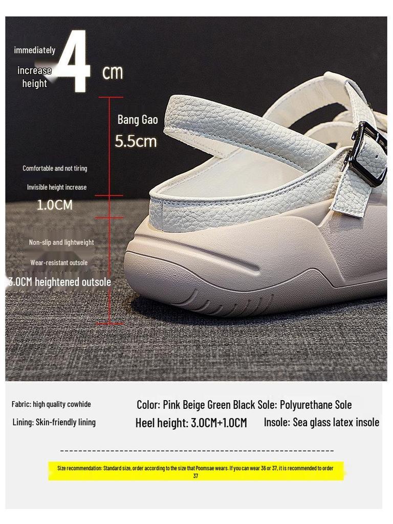 Женские кожаные сандалии на плоской подошве 2025 - Мягкая подошва, Повседневный стиль, Круглый носок, Цветной блок для пляжа и беременности