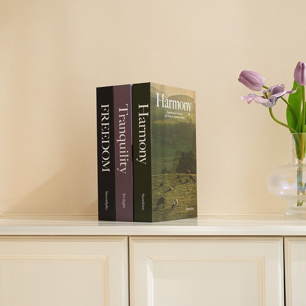 Book Shelf Display Fake Books Ornament Photography Prop Simulation Book Home Decoration