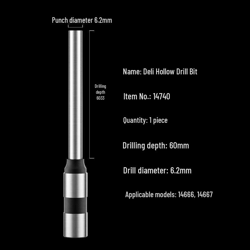 Deli Hollow Drill Bit for Binding Machines