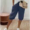 BITCED Women's Cotton & Linen Pockets Elasticated Casual Pants Women's Pants 5 Pants