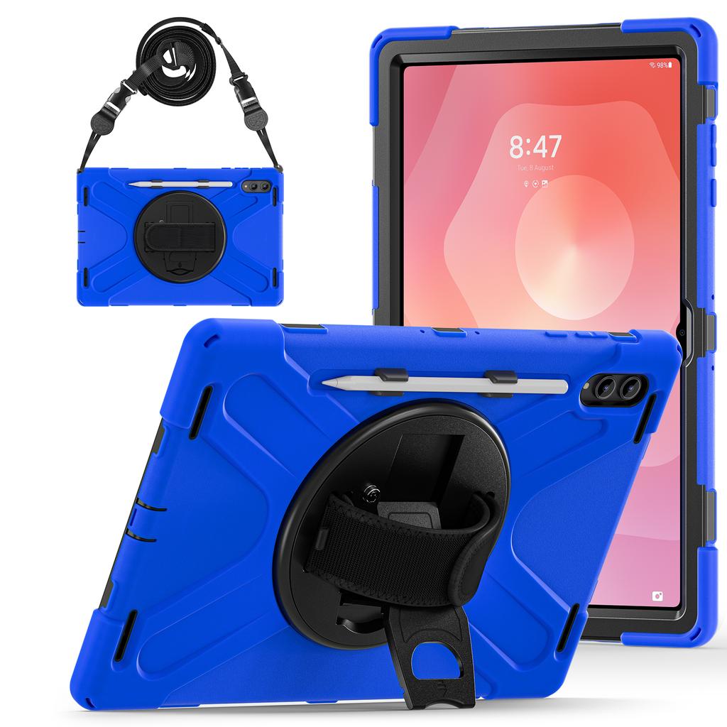 Прочный чехол для Samsung Galaxy Tab S11 Ultra 2025 14,6" SM-X930 SM-X936 с вращающейся на 360° подставкой и плечевым ремнем