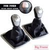 Подходит для Ford Focus 2 MK2 FL C-MAX 06-11 MK3 MK4 Galaxy Ручка рычага переключения передач с 5/6 скоростями, гетра, чехол из кожи