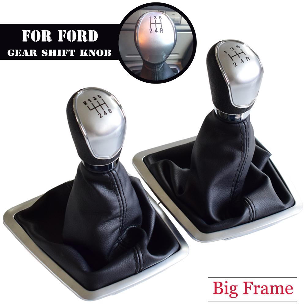 Подходит для Ford Focus 2 MK2 FL C-MAX 06-11 MK3 MK4 Galaxy Ручка рычага переключения передач с 5/6 скоростями, гетра, чехол из кожи