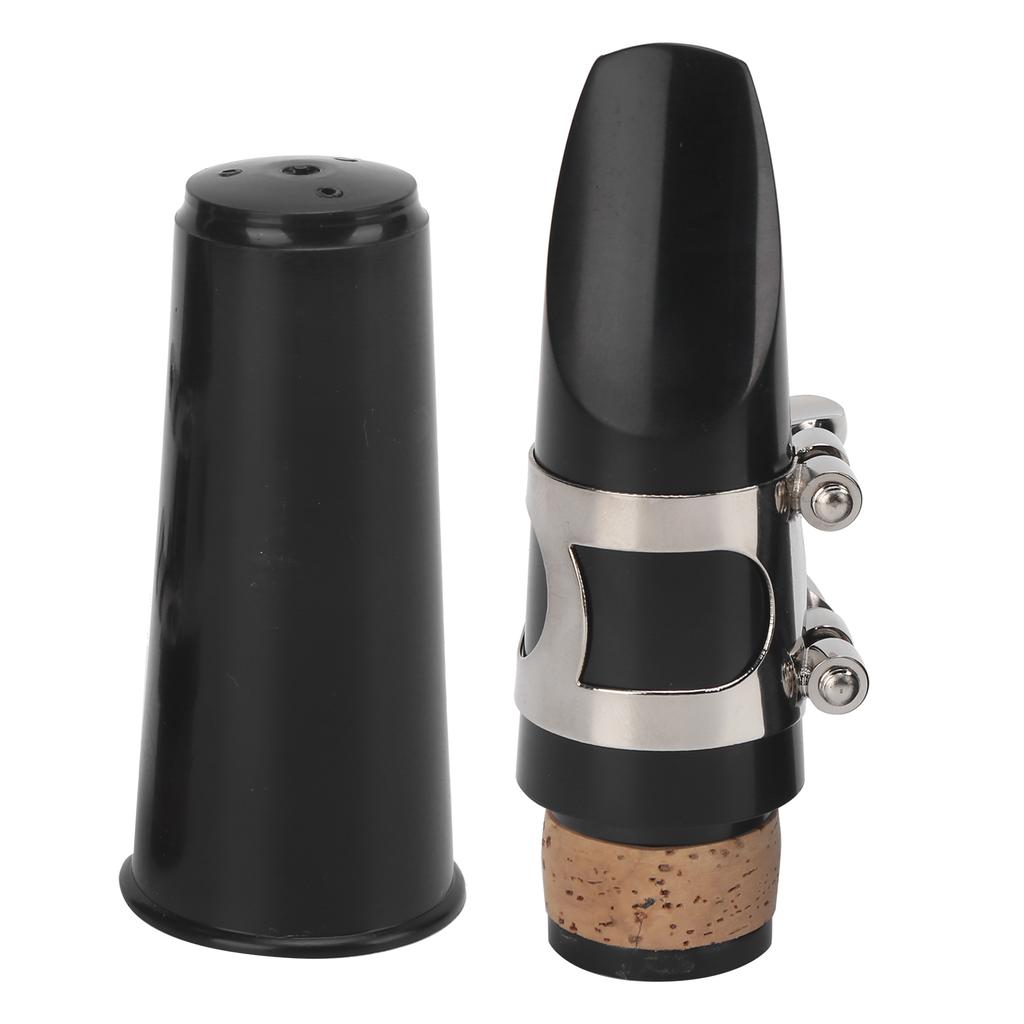 Clarinet Mouthpiece Kit ABS Ligature Cushions Reed Cap Musical Instrument Accessories(Black )