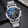 Men Luxury Casual Watch Quartz Stainless Steel Waterproof Calendar Watch