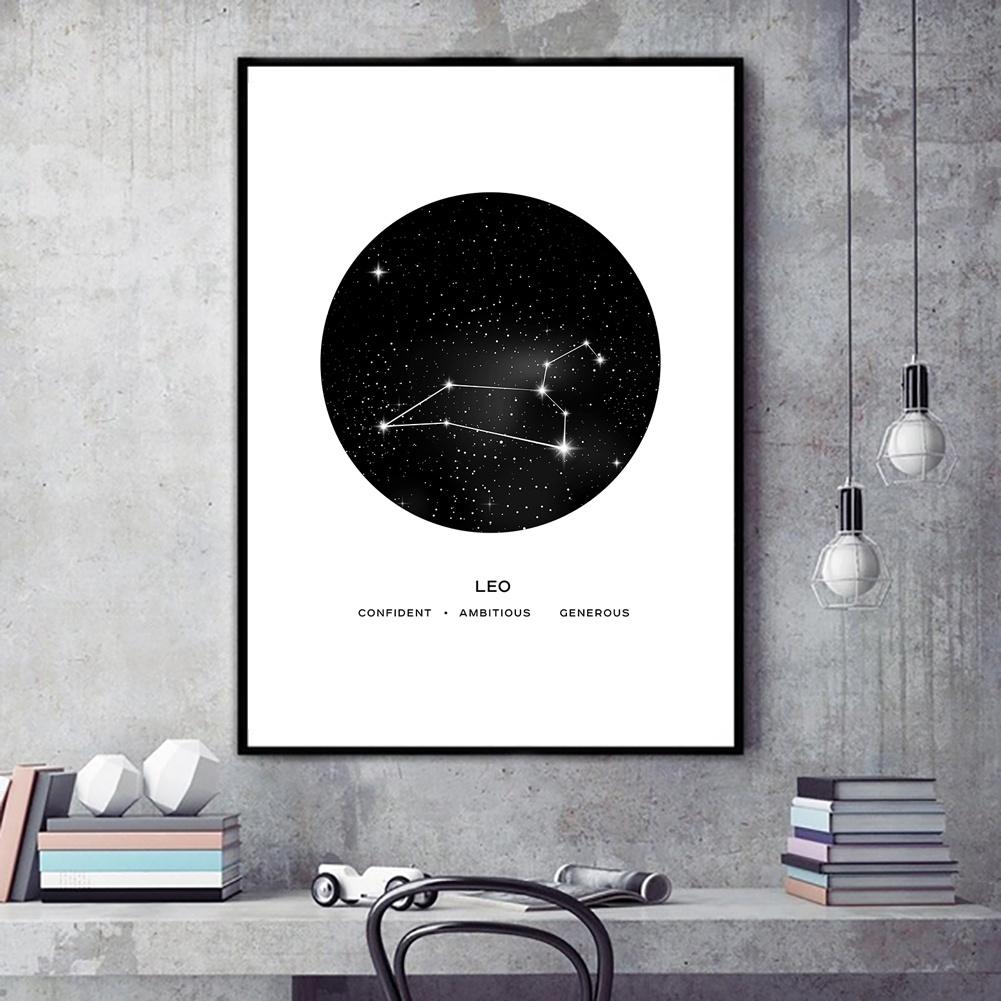 Созвездие настенное искусство холст постер скандинавский минималистский геометрический астрологический декор комнаты холст