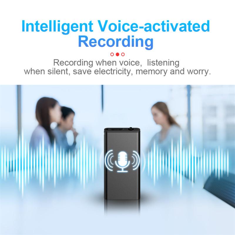 Ultra-thin Sound Digital Recorder Portable Mini Voice Activated Dictaphone Hd Noise Cancelling