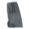 Женская полосатая трикотажная миди-юбка А-силуэта с разрезом - Весна/Осень 2025 Корейский стиль