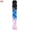 Ombre Braiding Hair Extensions 24inch 115g Synthetic Jumbo Braids Hair Fiber Pink Purple Blue Green
