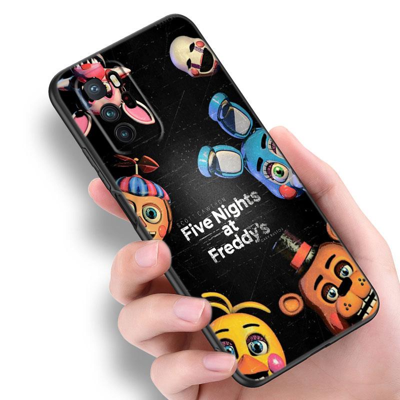 Чехол Fnaf Animatronics для телефона Xiaomi Redmi Note 10 9 Pro Max 10S 10T 9A 9C 9S 9T 8A 8T 8 7 Pro, мягкий черный чехол из ТПУ