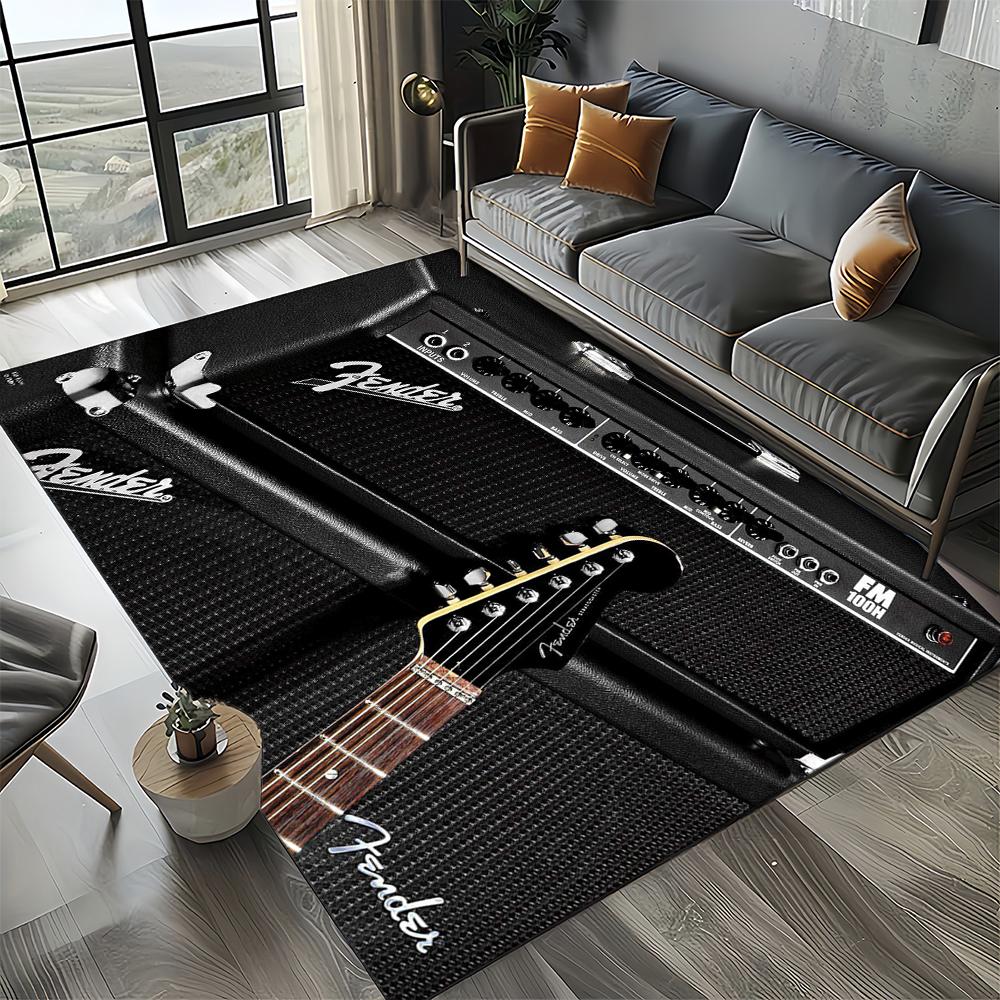 27 Стиль Новый Fender Ретро Гитарные Инструменты Музыка 3D Ковер Коврик для Гостиной Спальни Дома Украшение Дивана, Нескользящий Напольный Коврик