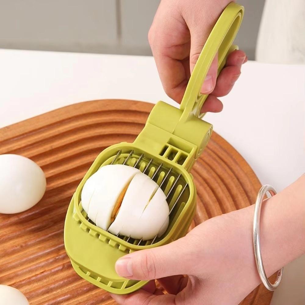 Ergonomic Design Vegetable Fruit Slicer Stainless Steel Kitchen Gadget Egg Slicer