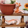 2x Miniature Squirrel Figures Animal Figurine Collection Creative Garden Statues for Yard
