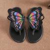 Женские тапочки с граффити-бабочкой, новые летние модные легкие противоскользящие шлепанцы с плоской подошвой, уличная пляжная повседневная обувь