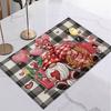 Valentine's Day Heart Table Mat Cartoon Gnome Rose Romantic Placemat for Romantic Date Love Party Valentine's Dinner Home Decor