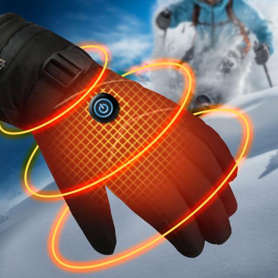 1 пара перчаток с подогревом, 3 настройки температуры, сенсорный экран, теплые, для холодной погоды, для зимнего и велоспорта, для мужчин