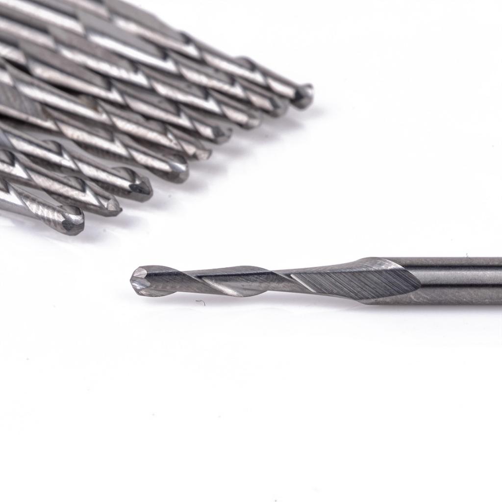 10pcs 3.175x12mm Carbide Ball End CNC Router Bits 2 Flute Spiral Milliing Cutter