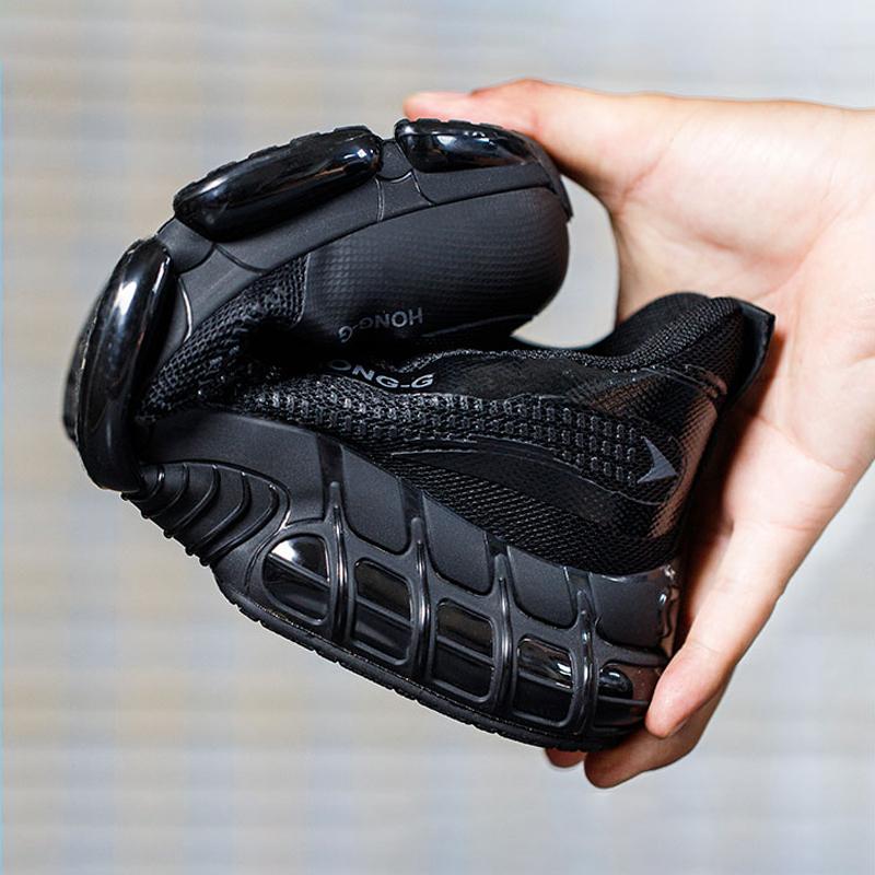 Неразрушаемая защитная обувь, устойчивая к проколам, мужская дышащая, нескользящая, мужская рабочая обувь, безопасная и удобная обувь со стальным носком