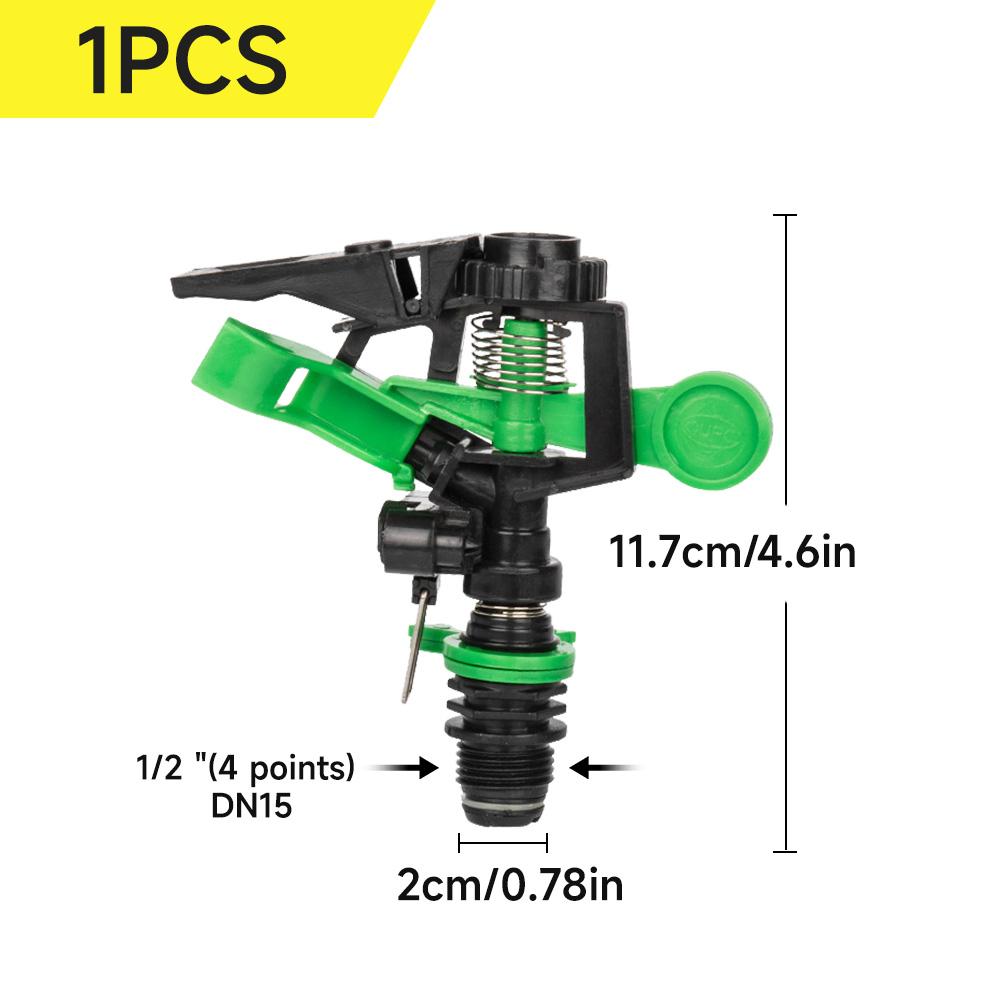 Вращающийся на 360 градусов дождеватель DN15 1/2 дюйма Водяной дождеватель Автоматический распылитель воды Насадка Сельскохозяйственная садовая ирригационная система