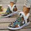 Fashion Women's Winter High-top Cotton Shoes Outdoor Non-slip Women Lightweight Ankle Snow Boots Round-toe Warm Short-tube Women's Shoes