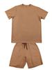 Men Casual Loose Textured Short Sleeve T Shirt And Shorts Two Piece Set