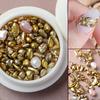 Yousheng 1Box Nail Art Pearl Изысканные DIY легкие формованные жемчужные камни ракушки Аксессуары для ногтей для женщин