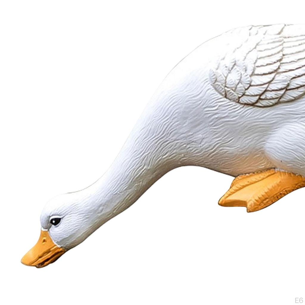 Мультяшные садовые статуи утки, ручная роспись, художественные фигурки животных, стоящие на лужайке, на открытом воздухе, в помещении, дома