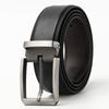 Мужской ремень с игольной пряжкой из натуральной коровьей кожи, корейский деловой повседневный, ремень из коровьей кожи второго слоя, мужской ремень
