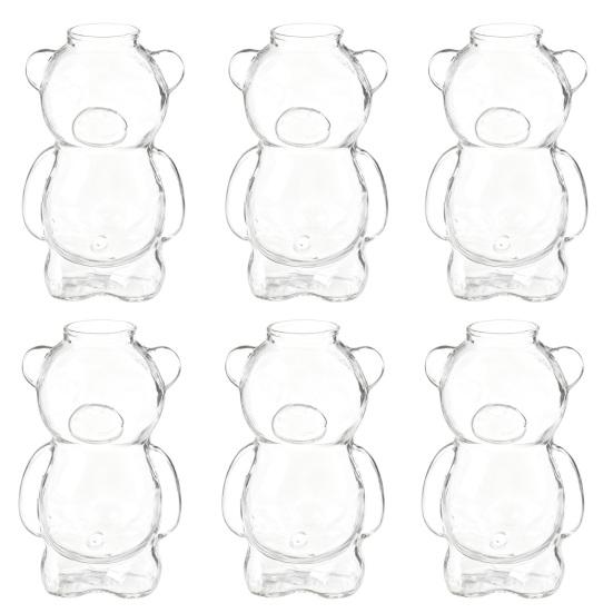12 унций Стеклянная кружка в форме медведя Милая кружка для кофе с медведем Многоразовая посуда для пива, вина, коктейлей для дома, бара, кухни, ресторана, вечеринки