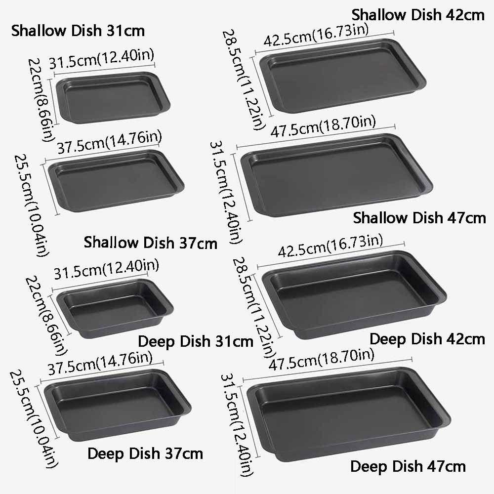 31/37/42/47cm Rectangular Baking Pan Deep/shalow Plate Loaf Pan Cookie Sheet Homemade Cakes