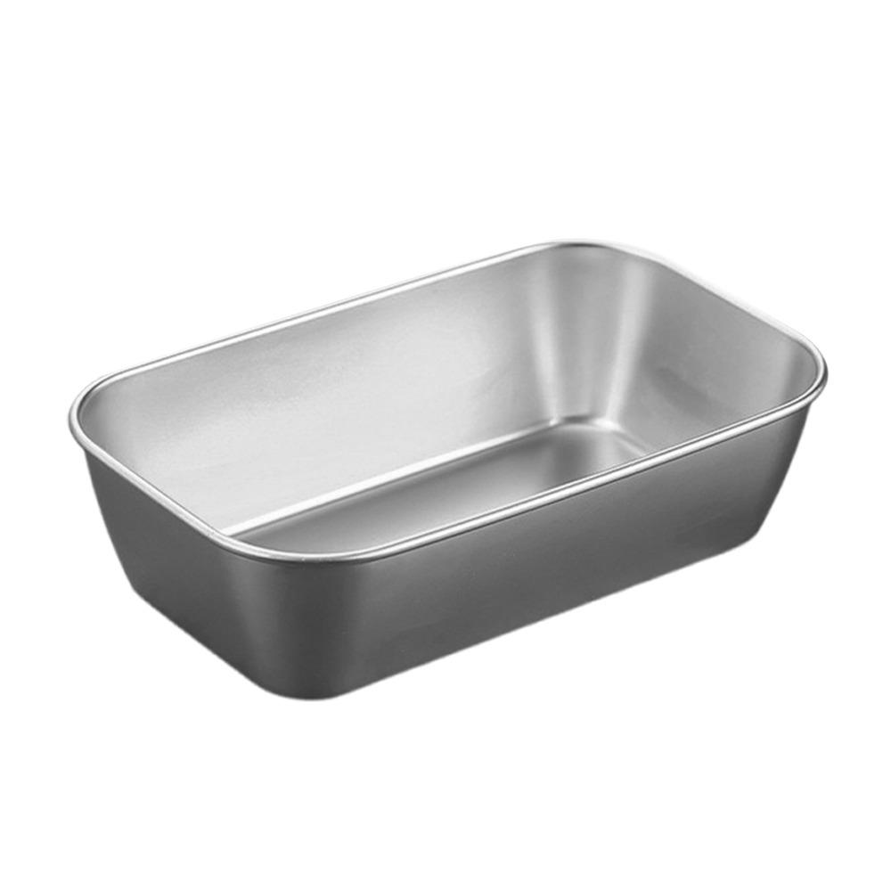 Stainless Steel Fried Food Trays Sqaure Rectangle French Fries Plate Snack Basket Candy Dessert