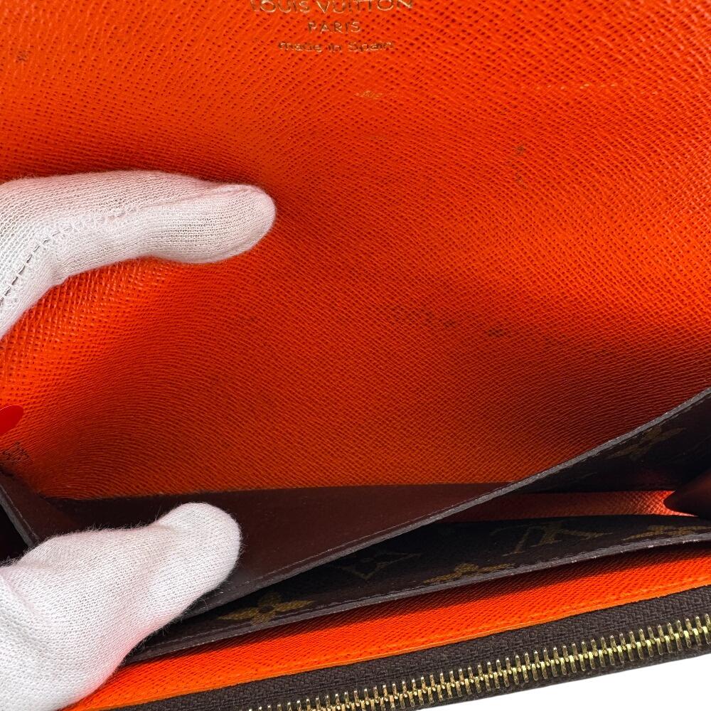 Louis Vuitton M61578 Кожаный кошелек Monogram Emily Коричневая кожа Женский Б/у