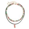 2/3/4pcs/set Santa Rice Beaded Chain Cartoon Cartoon Pendant Choker  Women
