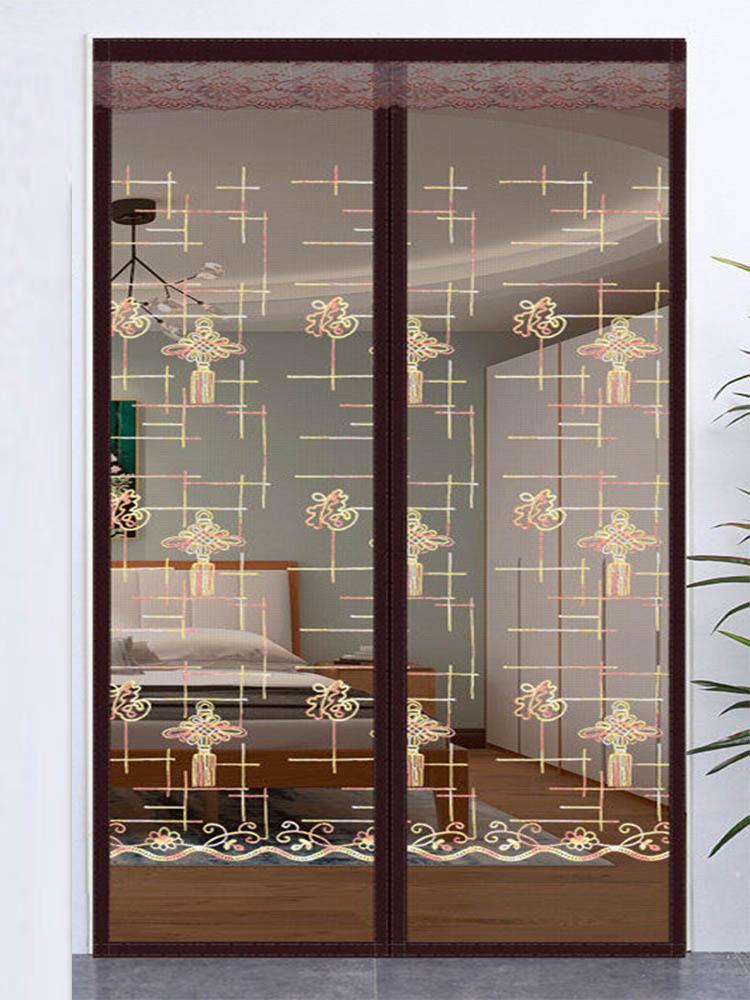 Новые вышитые магнитные экраны для дверей, занавески от комаров, насекомых, мух, не пробивают шторы, экраны для дверей в гостиную, сетка для дома