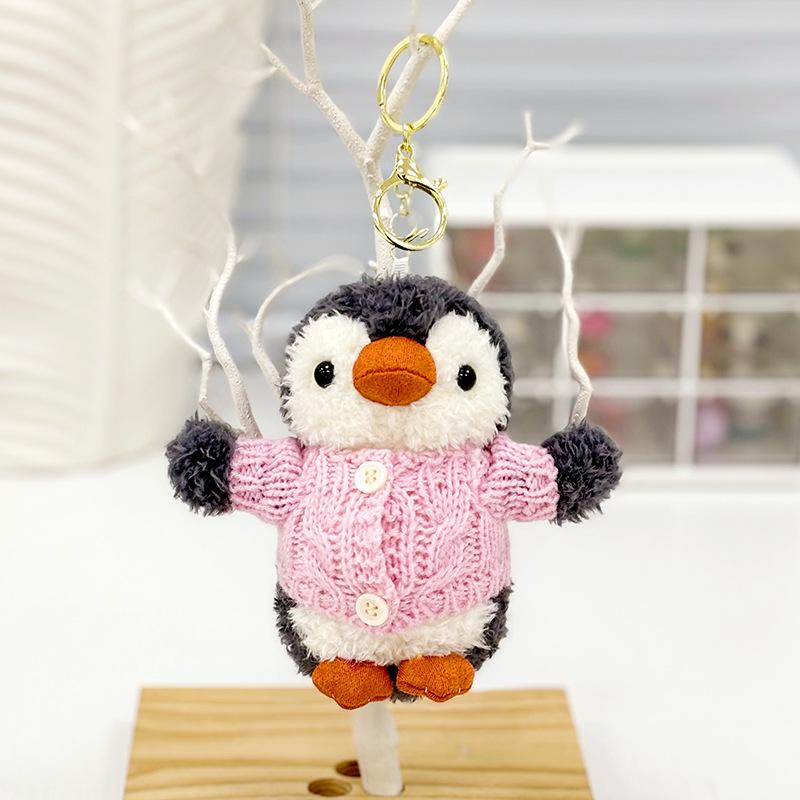 Милый маленький пингвин кулон плюшевая игрушка кукла мультфильм школьный портфель подвесной орнамент брелок кукла