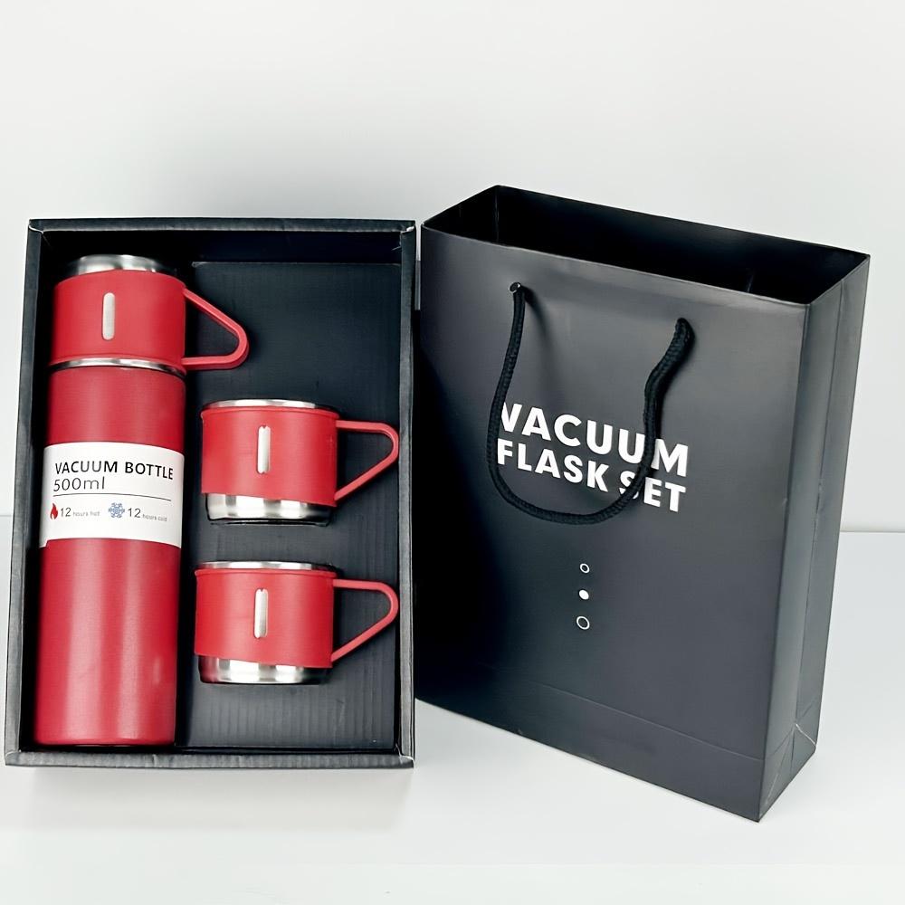 1 Piece/1 Set, Vacuum Flask, Stainless Steel Thermal Insulation Water Bottle with Additional 2 Lids, Travel Thermos Cup for Hot and Cold Drinks, Gifts