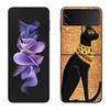 Мурал с фараоном Египта Чехол для Samsung Galaxy Z Flip 6 Flip 5 4 3 5G Черный Чехол для мобильного телефона Samsung Z Flip 5 5G Роскошный PC Корпус