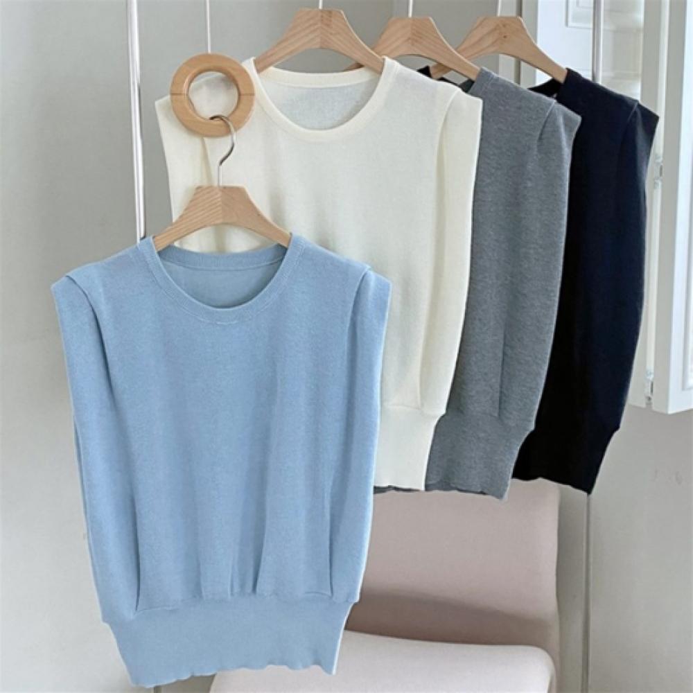 New Arrivals Open Run Women Classic Smock Banding Viscose Sleeveless Knit