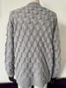 European & American Winter V-neck Hollow Feather Knit Sweater for Women