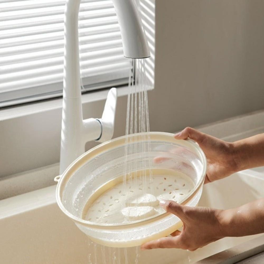Foldable Microwave Splatter Cover with Steam Drain Plate Cover Microwave Spray Cover Kitchen