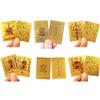 10Pcs God Of Wealth And Good Luck Stickers Lucky Little Gold Friends Card Blessing Good For Fam O1V7