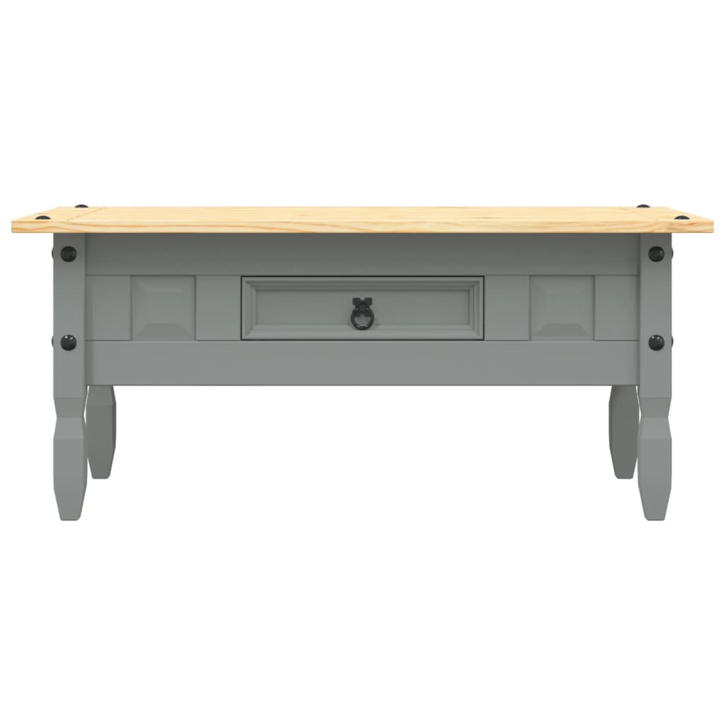 Mexican Style Pine Coffee Table Gray 100 x 55 x 44 cm