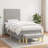 3137053 vidaXL Divan Bed with Mattress Light Grey 100x200cm Fabric