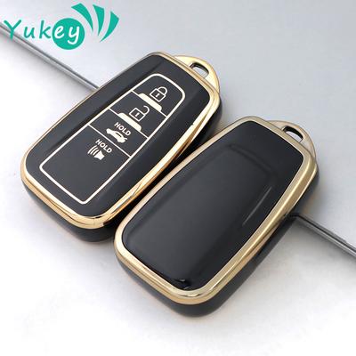 Для Toyota Prius Camry Corolla CHR C-HR RAV4 Land Cruiser Prado 4 кнопки ТПУ чехол для ключей от машины полное покрытие аксессуары в виде ракушки