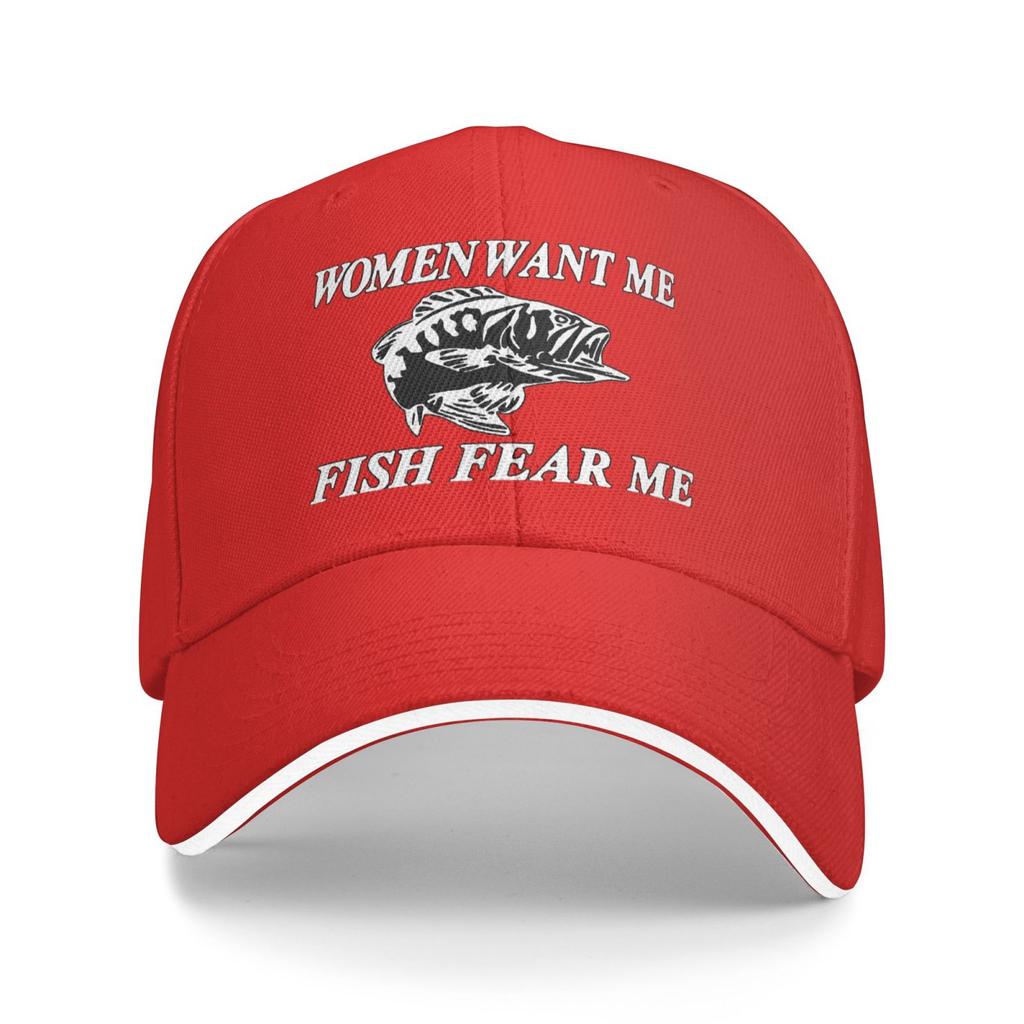 Женская бейсболка Want Me Fish Fear Me Washed, кепка Trucker Hat для взрослых, унисекс, регулируемая, для папы, летняя, дышащая, эластичная