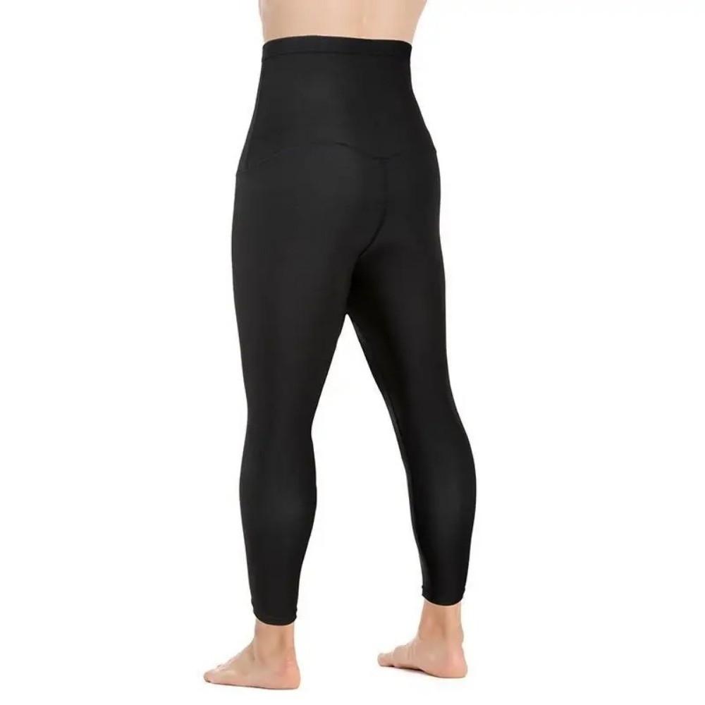 Compression Fit Body Shaper Hot Thermo Men Loss Leggings Sweat Absorption Pants  Sauna Use
