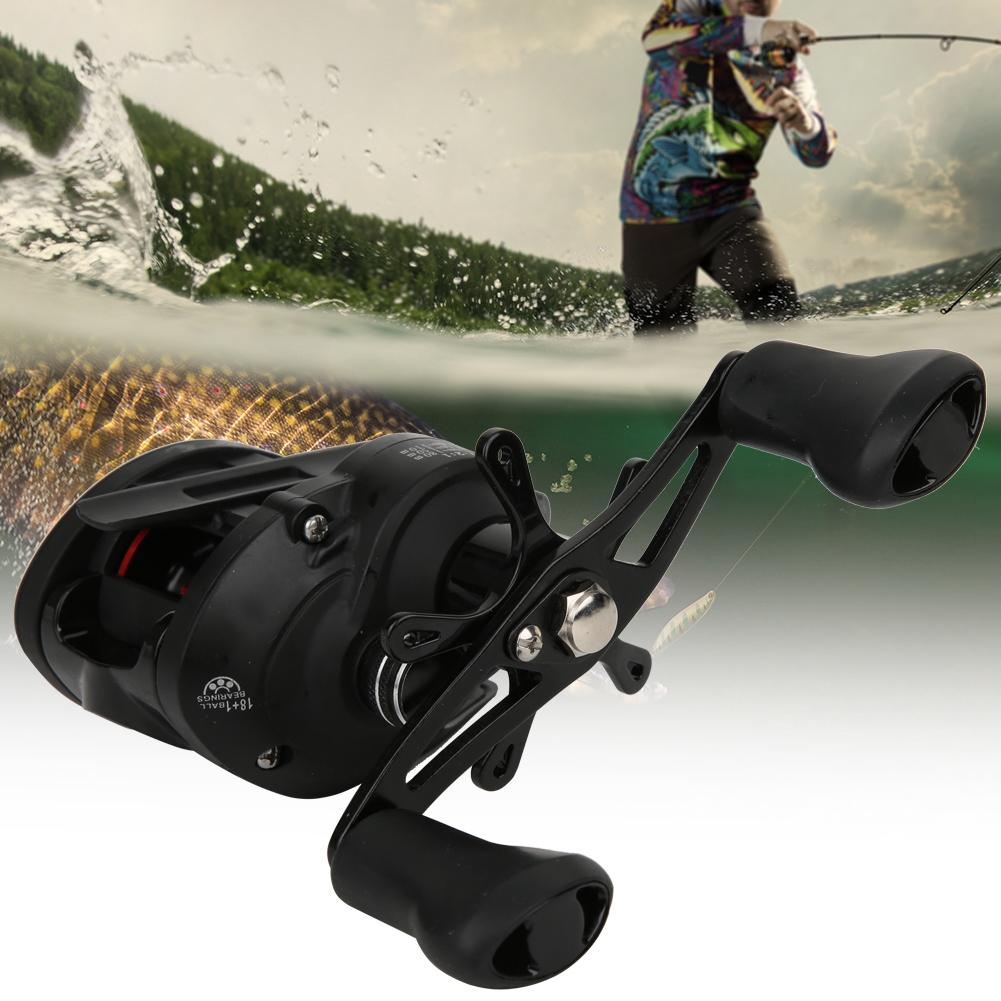 BF2000 Леворукая Металлический Сплав Корпуса Инженерный Пластик Корпус Черная Рыболовная Катушка 12+1 Подшипник Магнитный Тормоз Рыба
