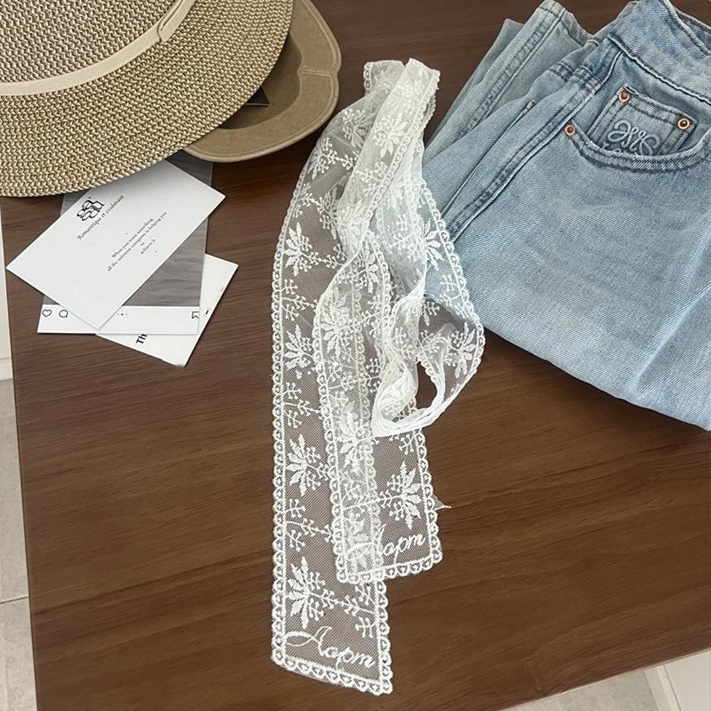 Y2k Long Lace Waistband Floral Dress Jeans Belt Unique Lace Waist Belt Summer