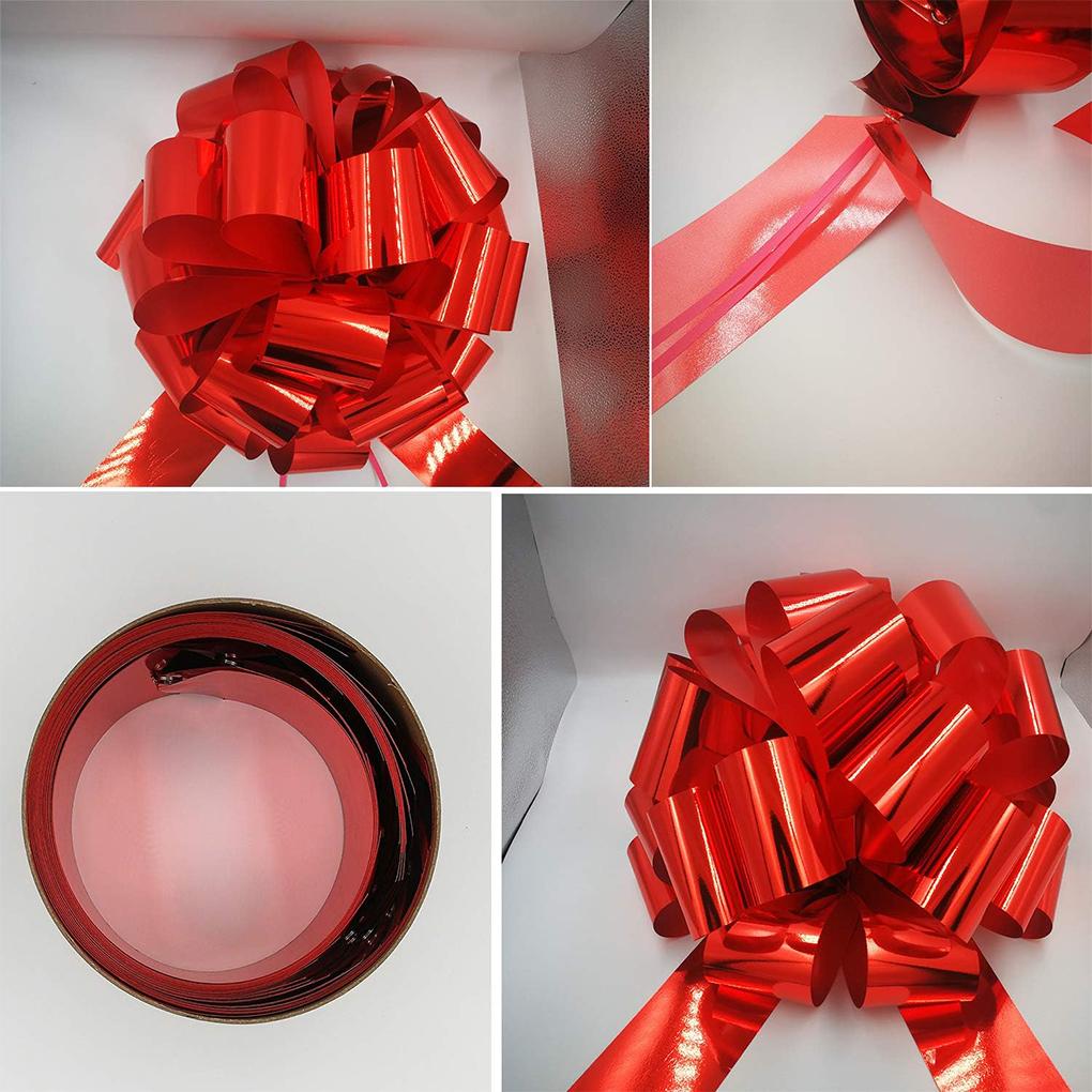 18 Inch Car Bow Pull Bow Car Gift Wrapping Christmas Red Bow for Present Bikes Appliances Party Birthday Wedding Garlands Decor